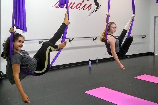 Aerial Yoga in Savannah - Choosing Your Intensity: Easy Stretch, Challenge, or Somewhere Between