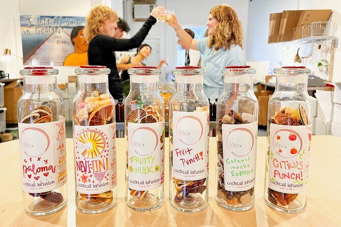 Cocktail Infusion Activity in Starland District - Choosing flavors and building your dried-fruit infusion base